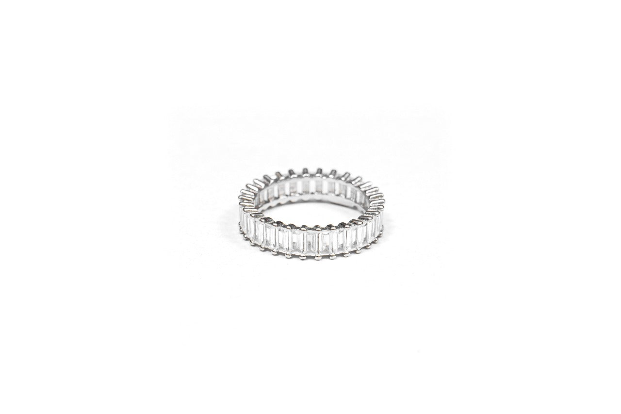 Silver Baguette Ring-925 Sterling Silver-ERAYA Jewellery