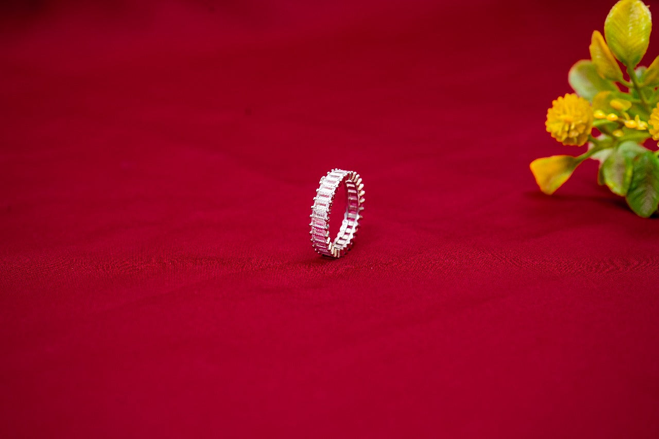 Silver Baguette Ring-925 Sterling Silver-ERAYA Jewellery