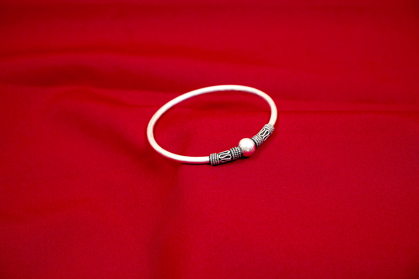 Oxidized Silver Cuff Kada-925 Sterling Silver-ERAYA Jewellery