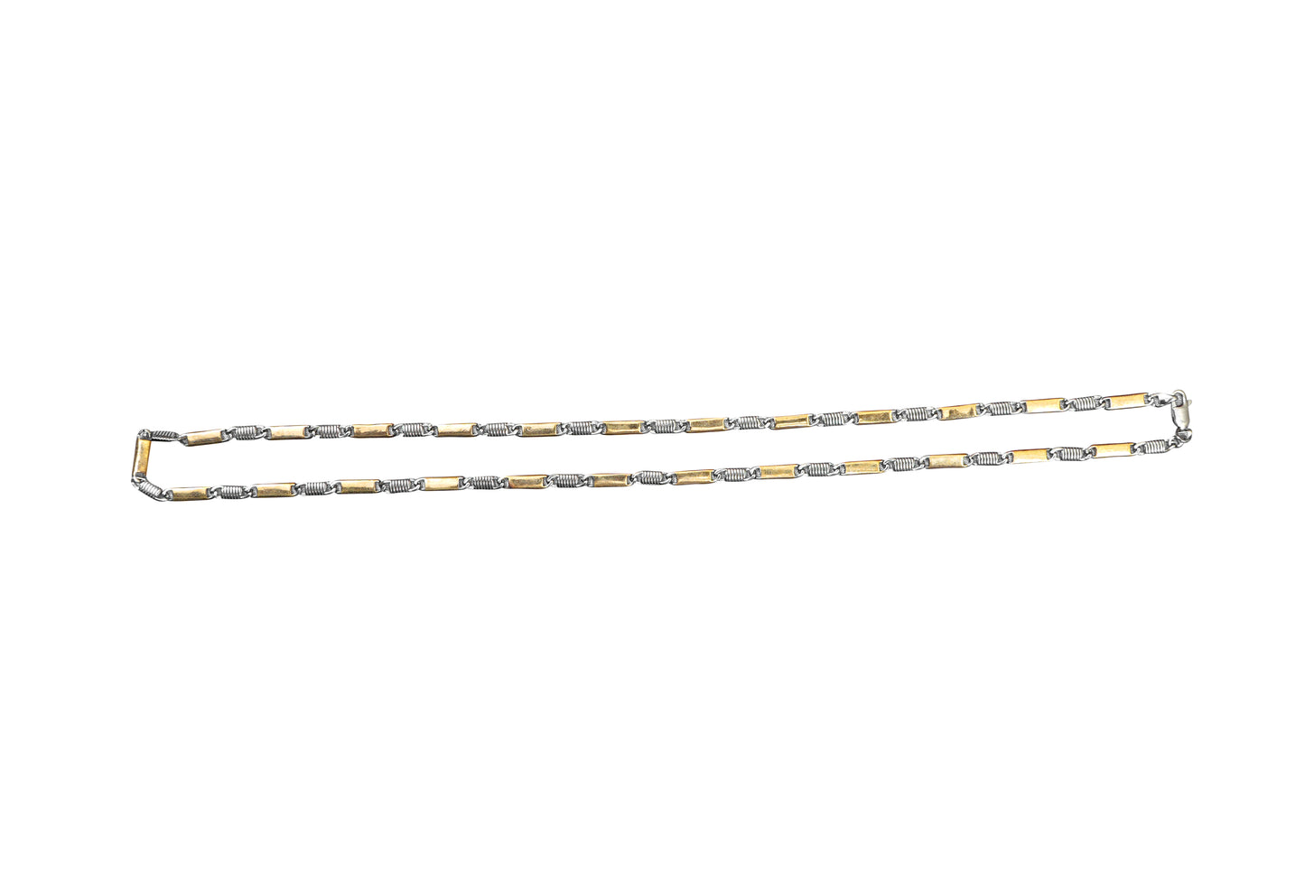Two-Tone Rectangular Link Chain-925 Sterling Silver-ERAYA Jewellery