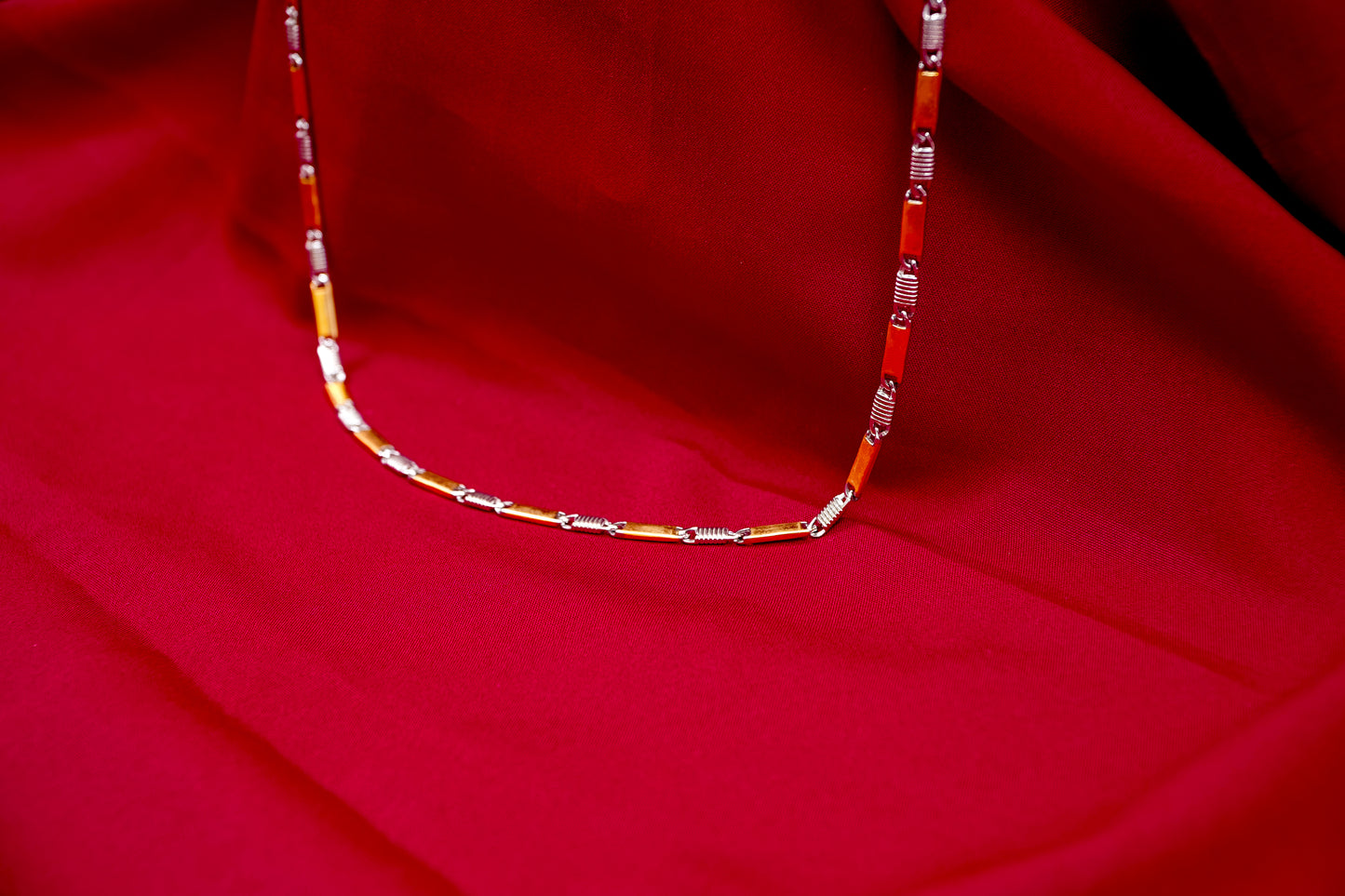 Two-Tone Rectangular Link Chain-925 Sterling Silver-ERAYA Jewellery