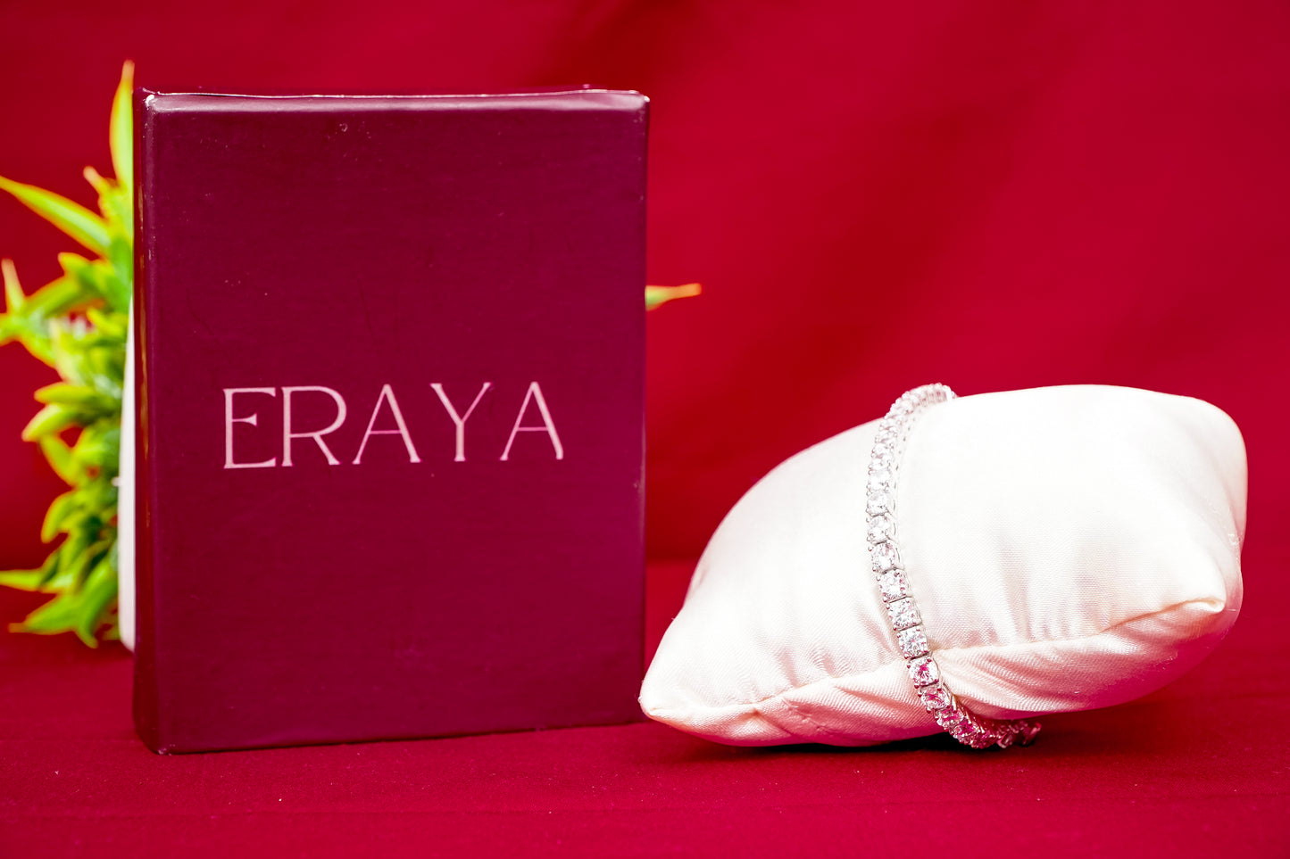 Square Cut Crystal Tennis Bracelet-925 Sterling Silver-ERAYA Jewellery