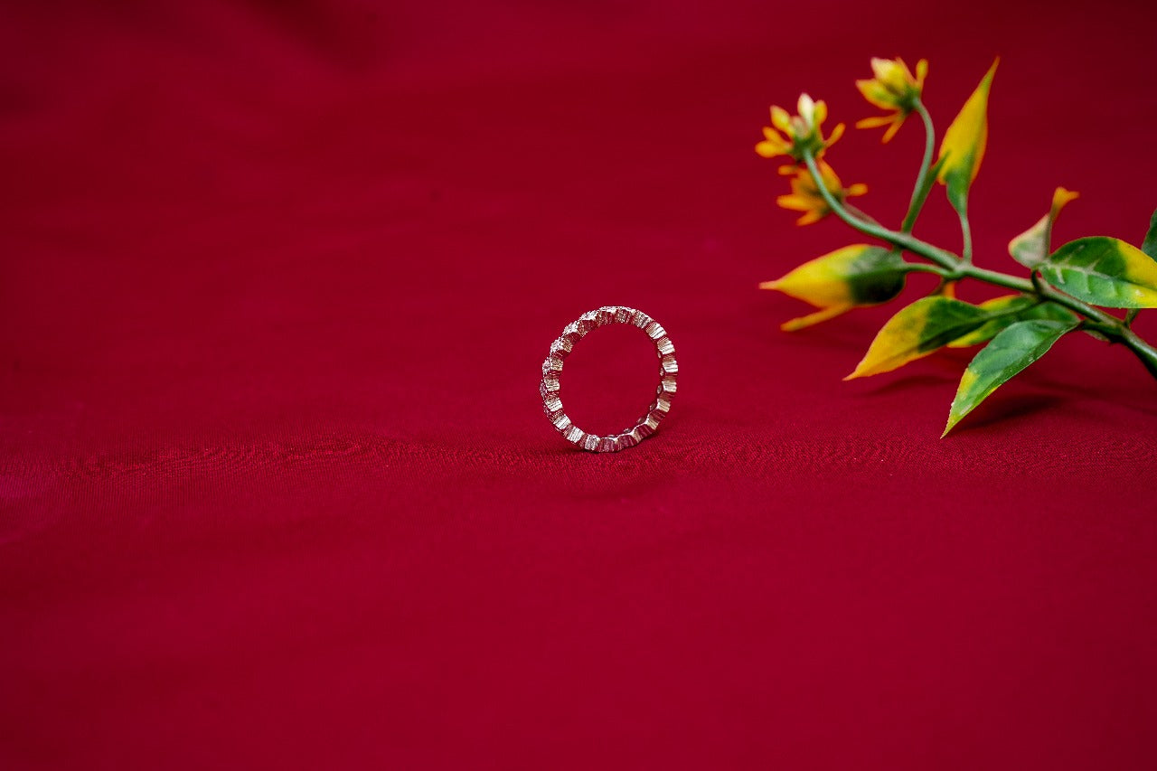 Eternity Band Solitaire Ring-925 Sterling Silver-ERAYA Jewellery