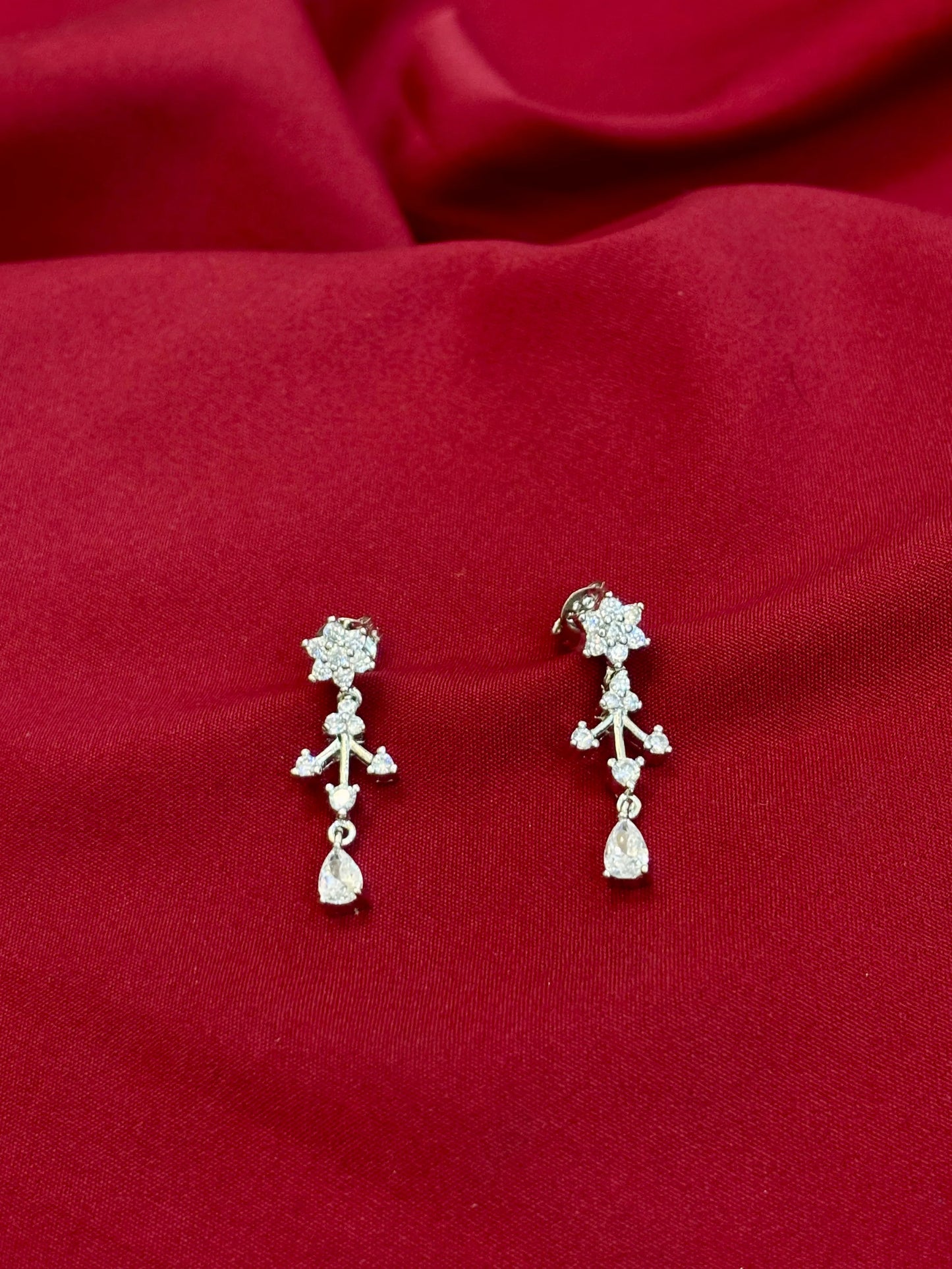Crystal Leaf Necklace Set - Eraya Jewellery