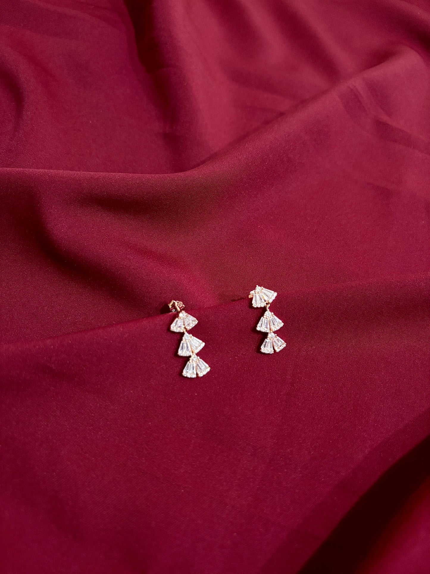 Triangle Cluster Stud Earrings - Eraya Jewellery