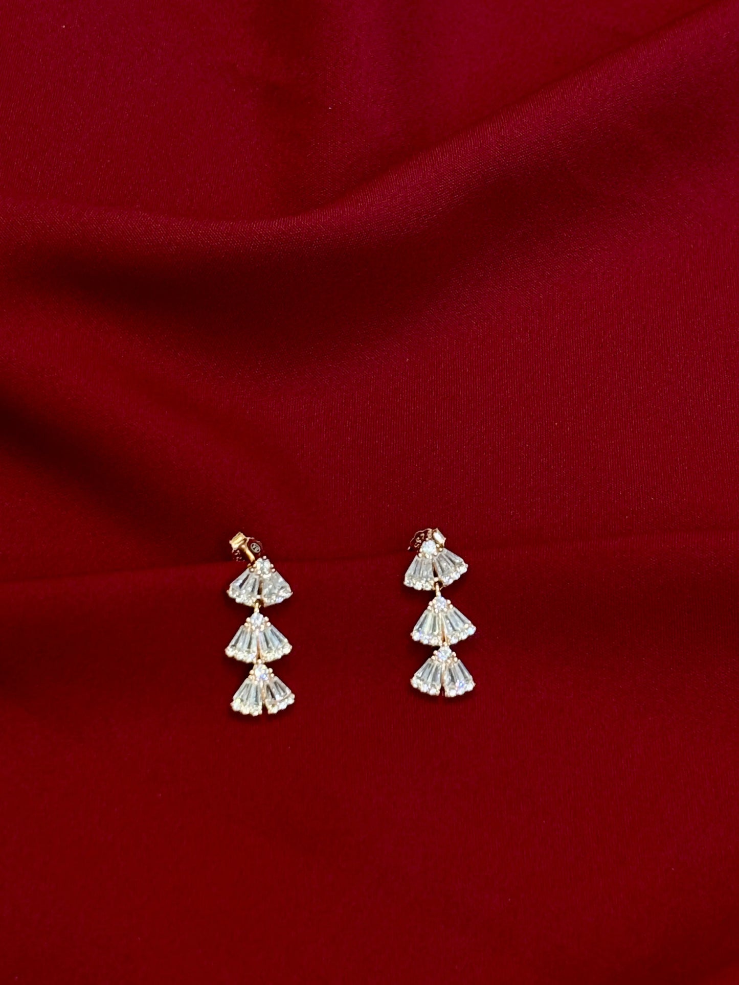 Triangle Cluster Stud Earrings - Eraya Jewellery