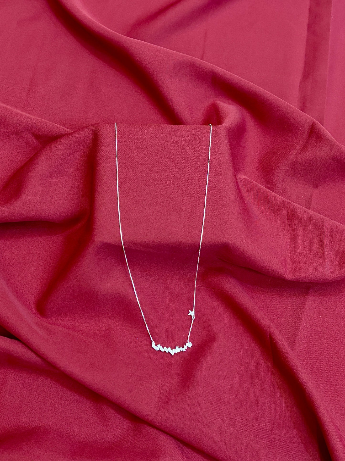 Crystal Bar Sparkle Silver Pendant - Eraya Jewellery