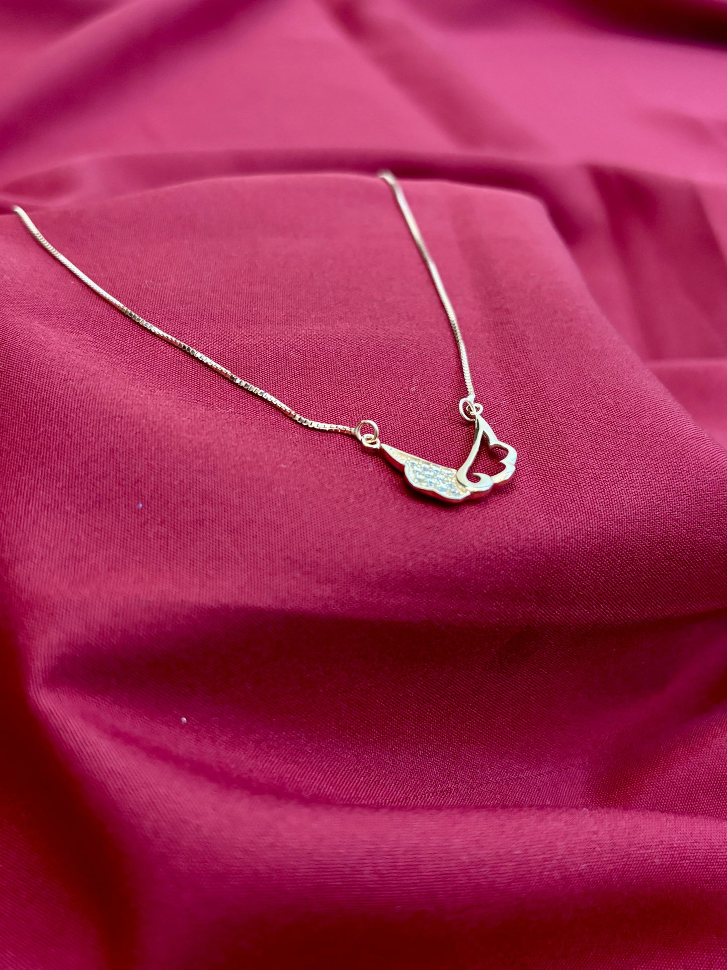 Angel Wing Rose-Gold Pendant - Eraya Jewellery