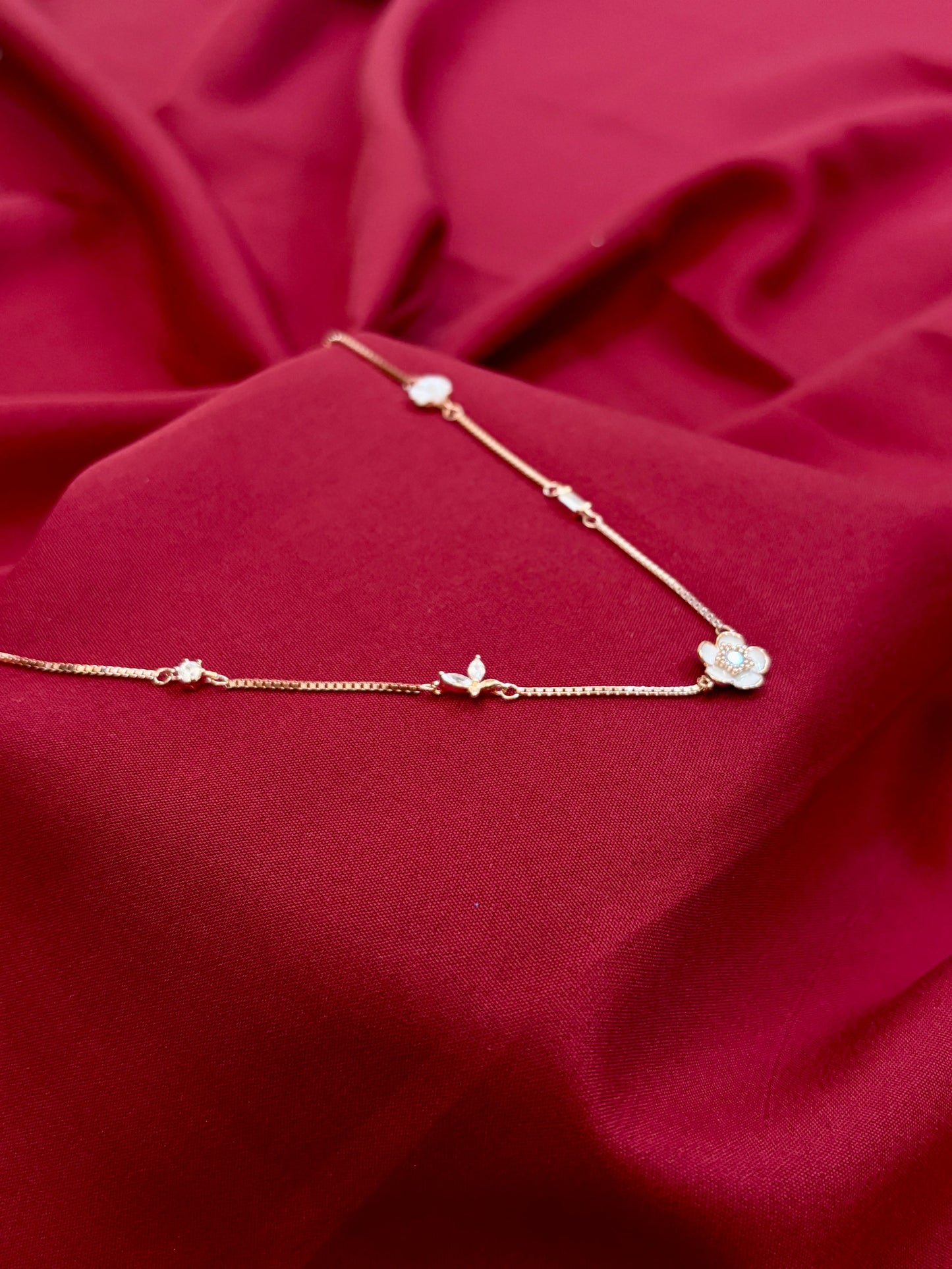 Floral Butterfly Rose-Gold Pendant - Eraya Jewellery