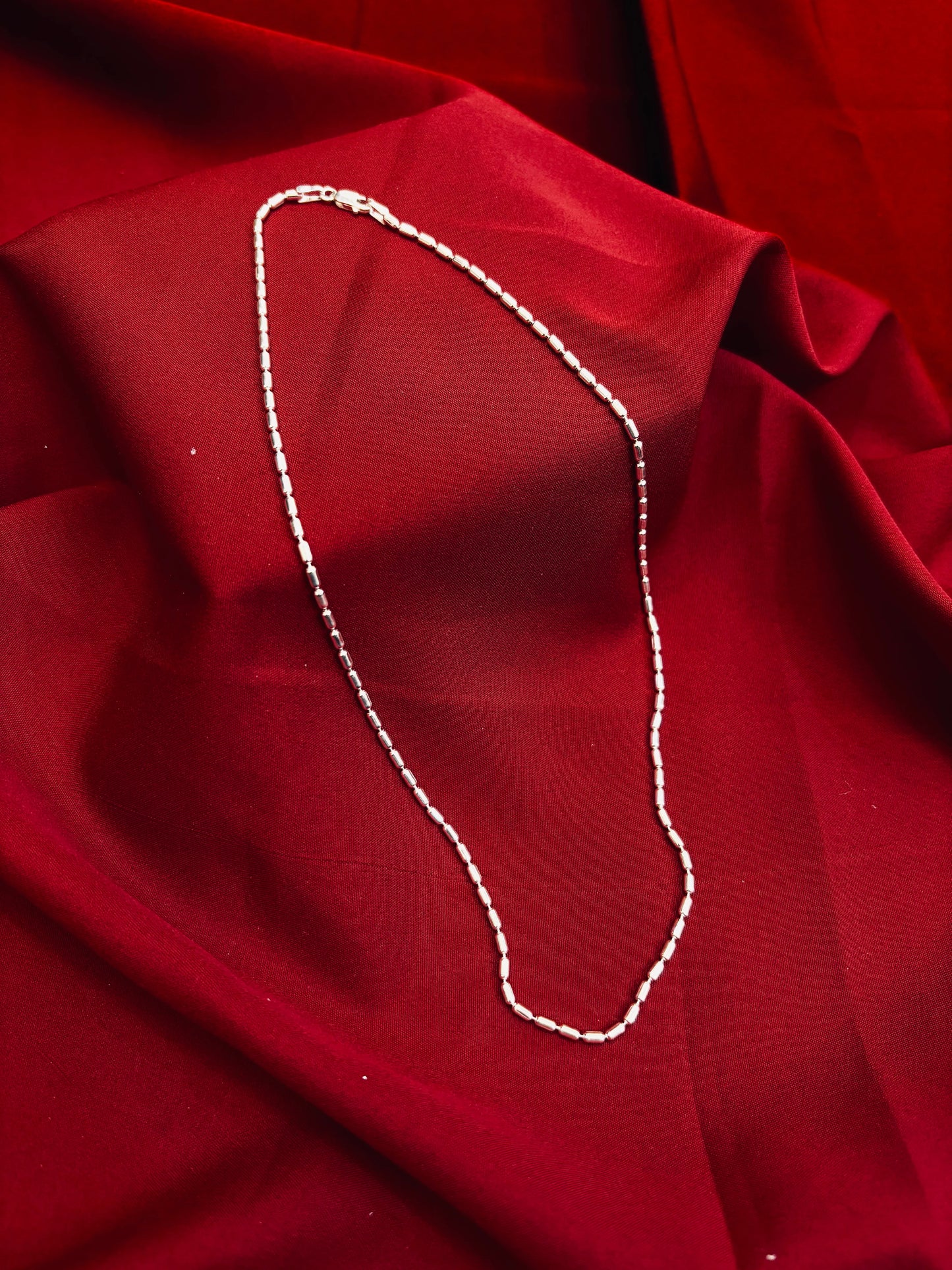 Bead Link Silver Chain - Eraya Jewellery
