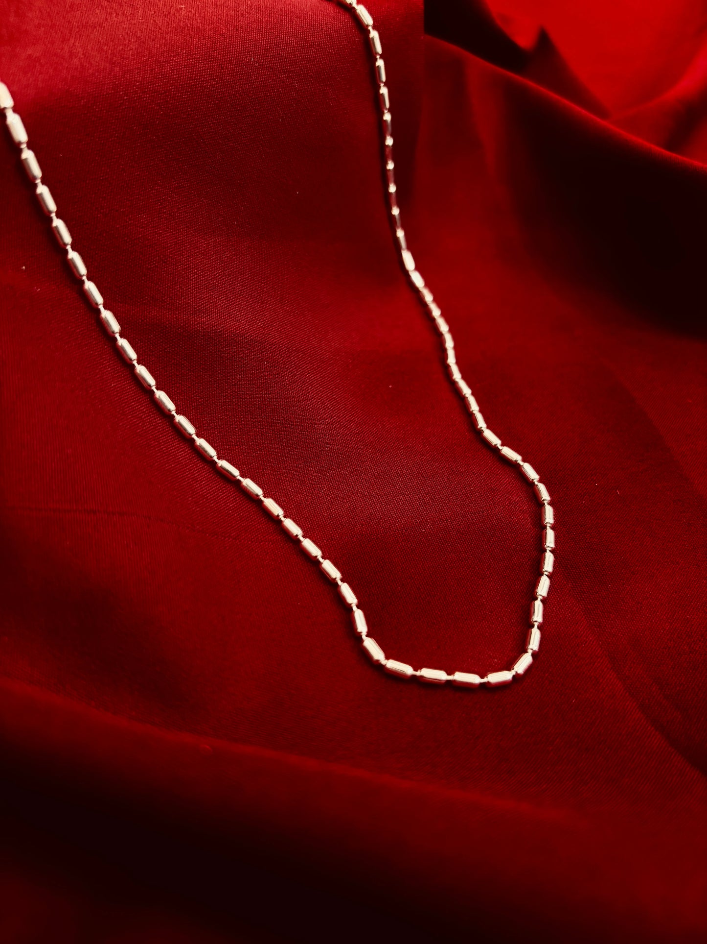 Bead Link Silver Chain - Eraya Jewellery