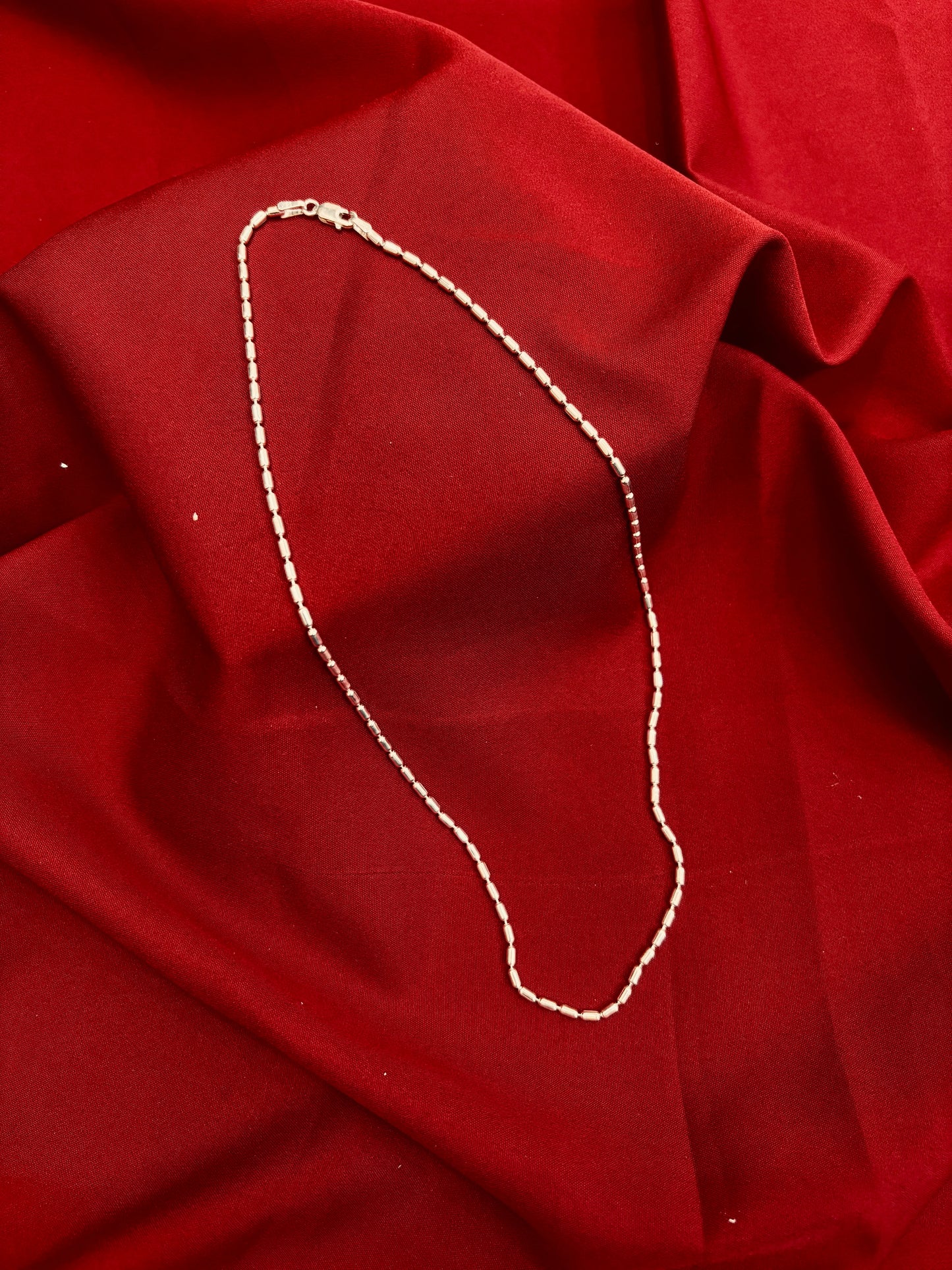 Bead Link Silver Chain - Eraya Jewellery