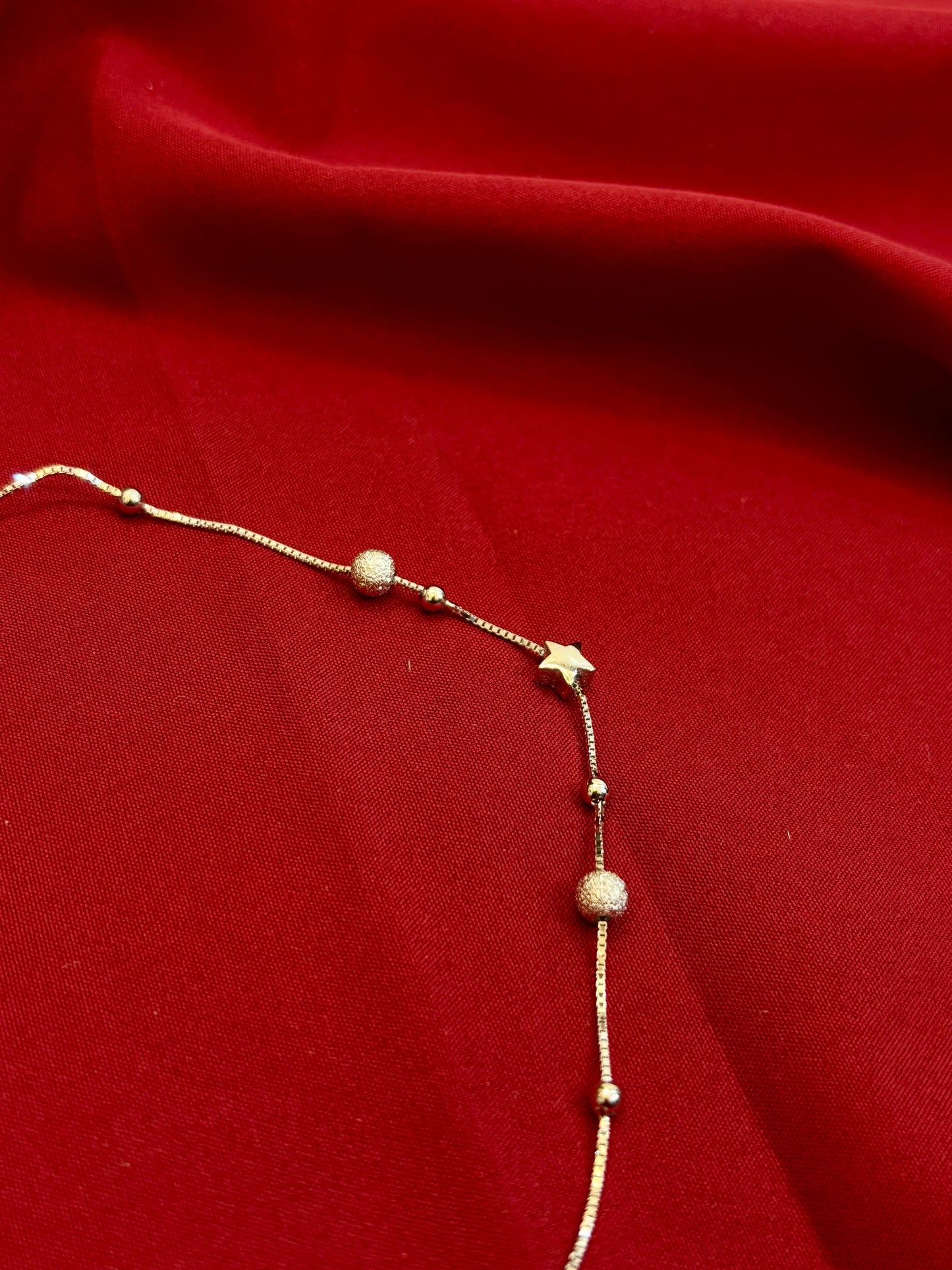 Crystal & Star Silver Anklet-925 Sterling Silver-ERAYA Jewellery