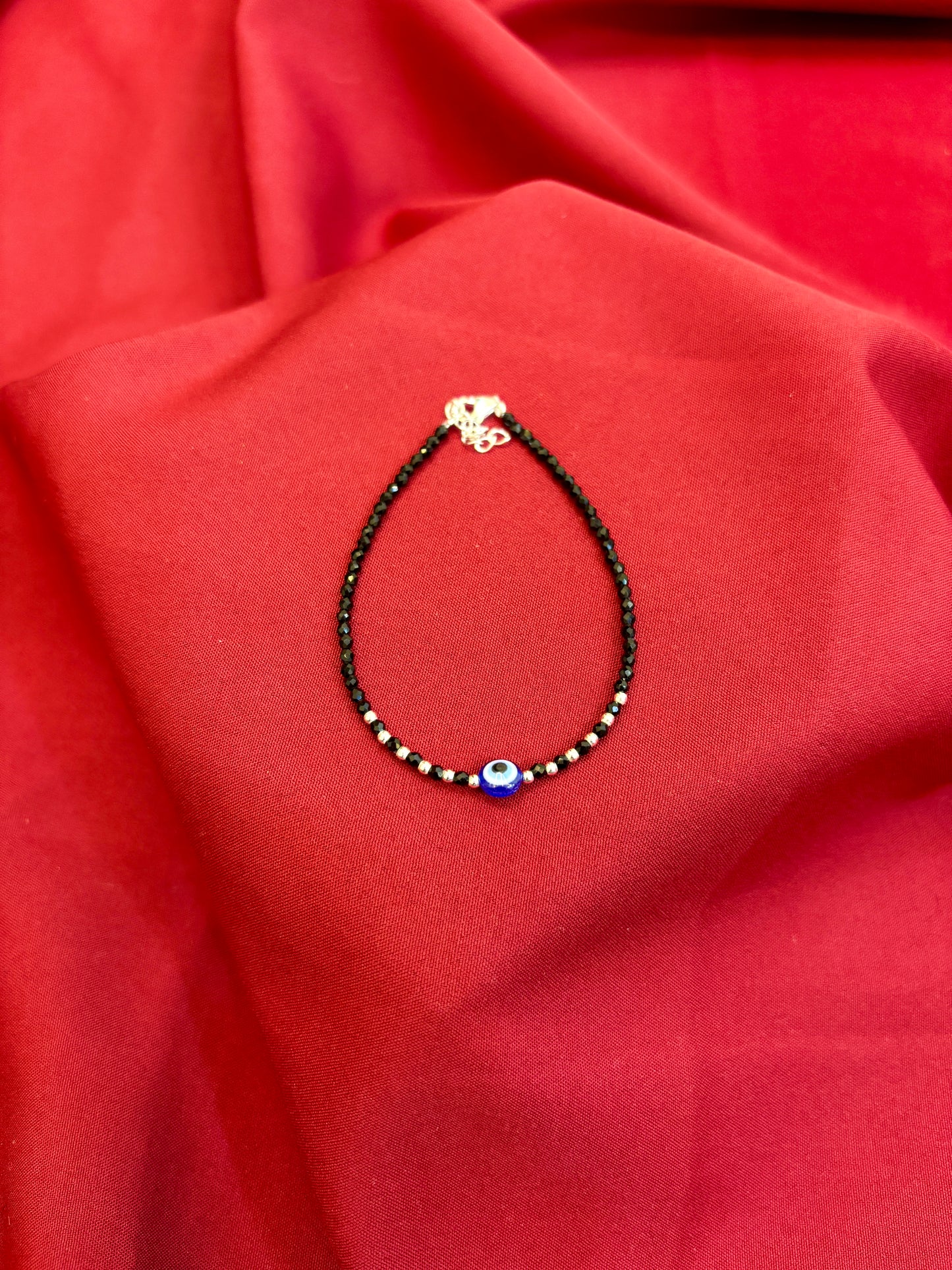 Evil Eye Beaded Bracelet-925 Sterling Silver-ERAYA Jewellery