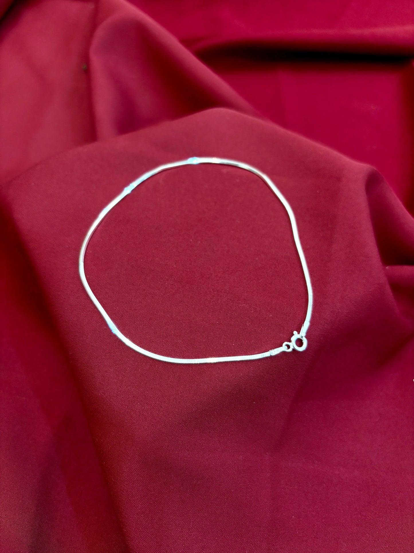 Silver Snake Chain Anklet - Eraya Jewellery