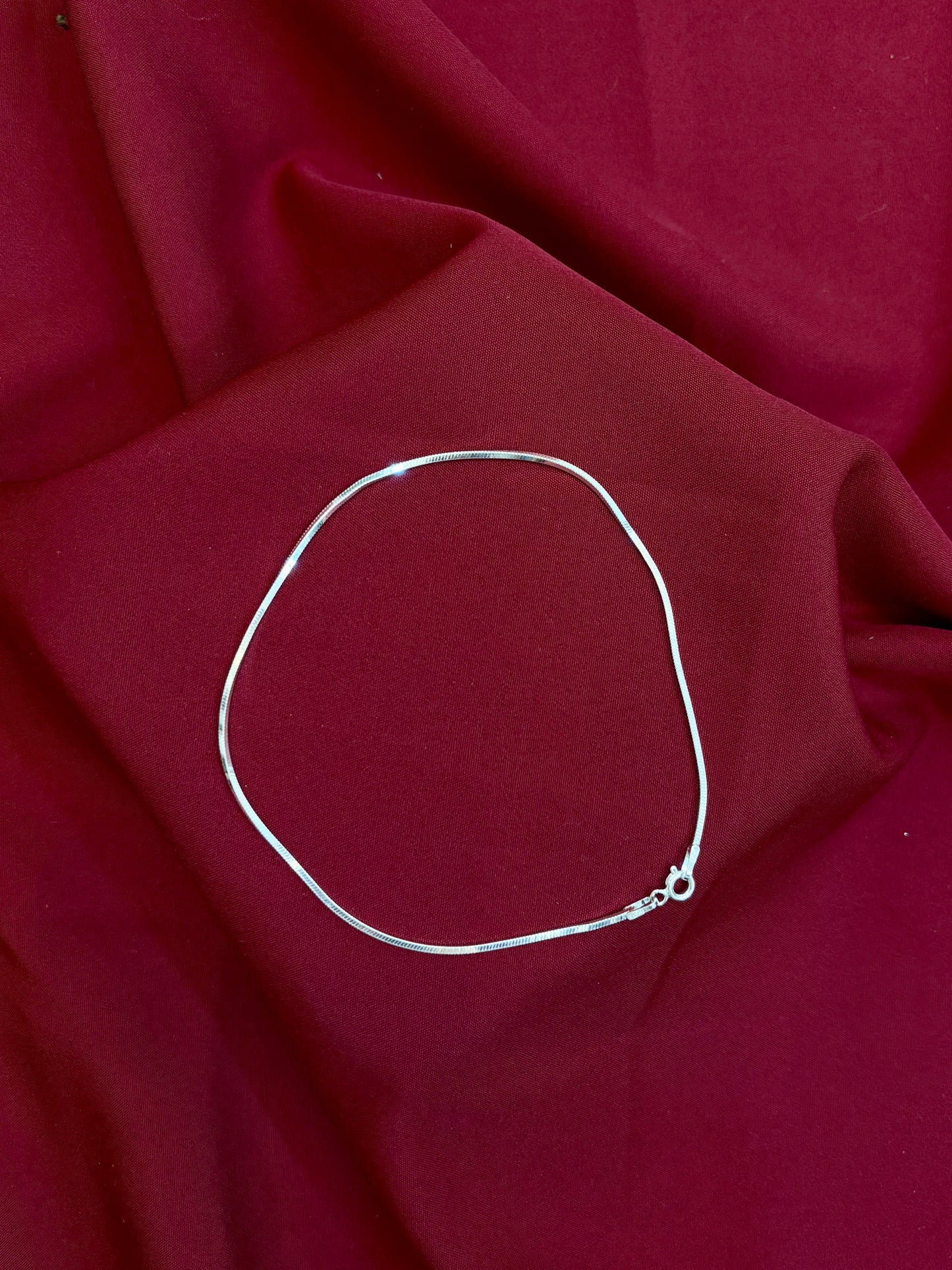 Silver Snake Chain Anklet - Eraya Jewellery