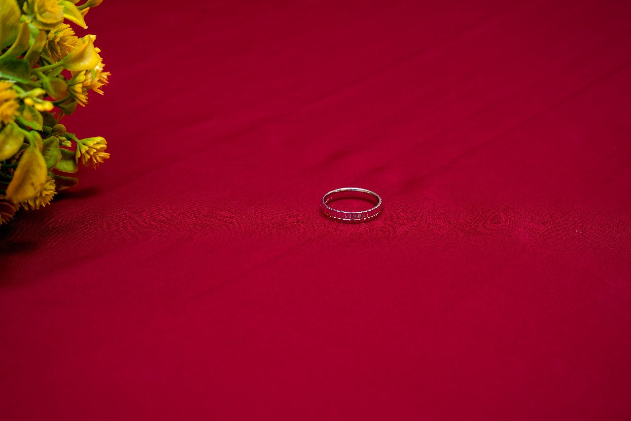 Ribbed Silver Ring-925 Sterling Silver-ERAYA Jewellery