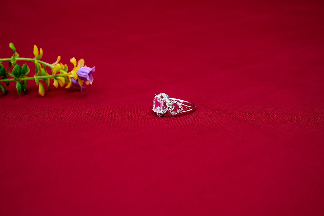Vintage Heart Solitaire Ring-925 Sterling Silver-ERAYA Jewellery