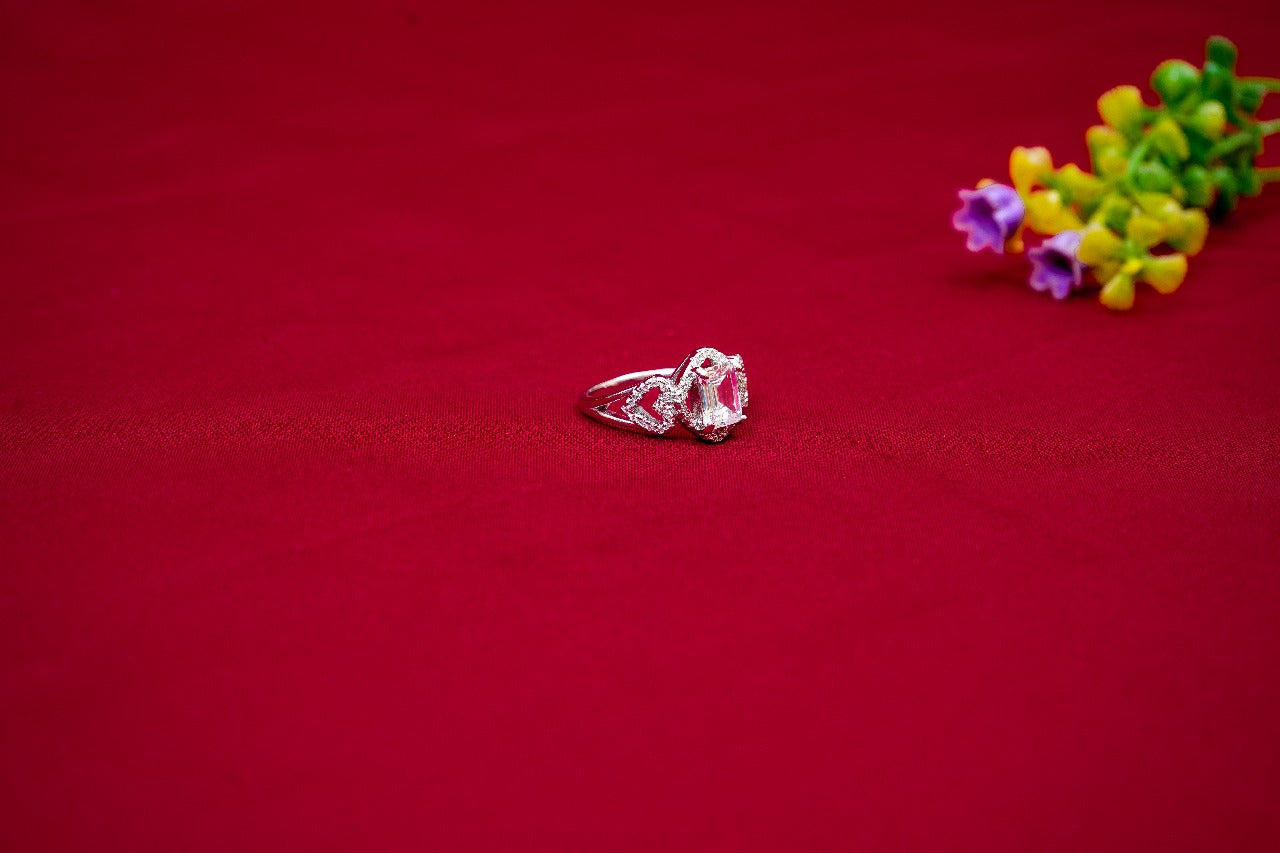 Vintage Heart Solitaire Ring-925 Sterling Silver-ERAYA Jewellery