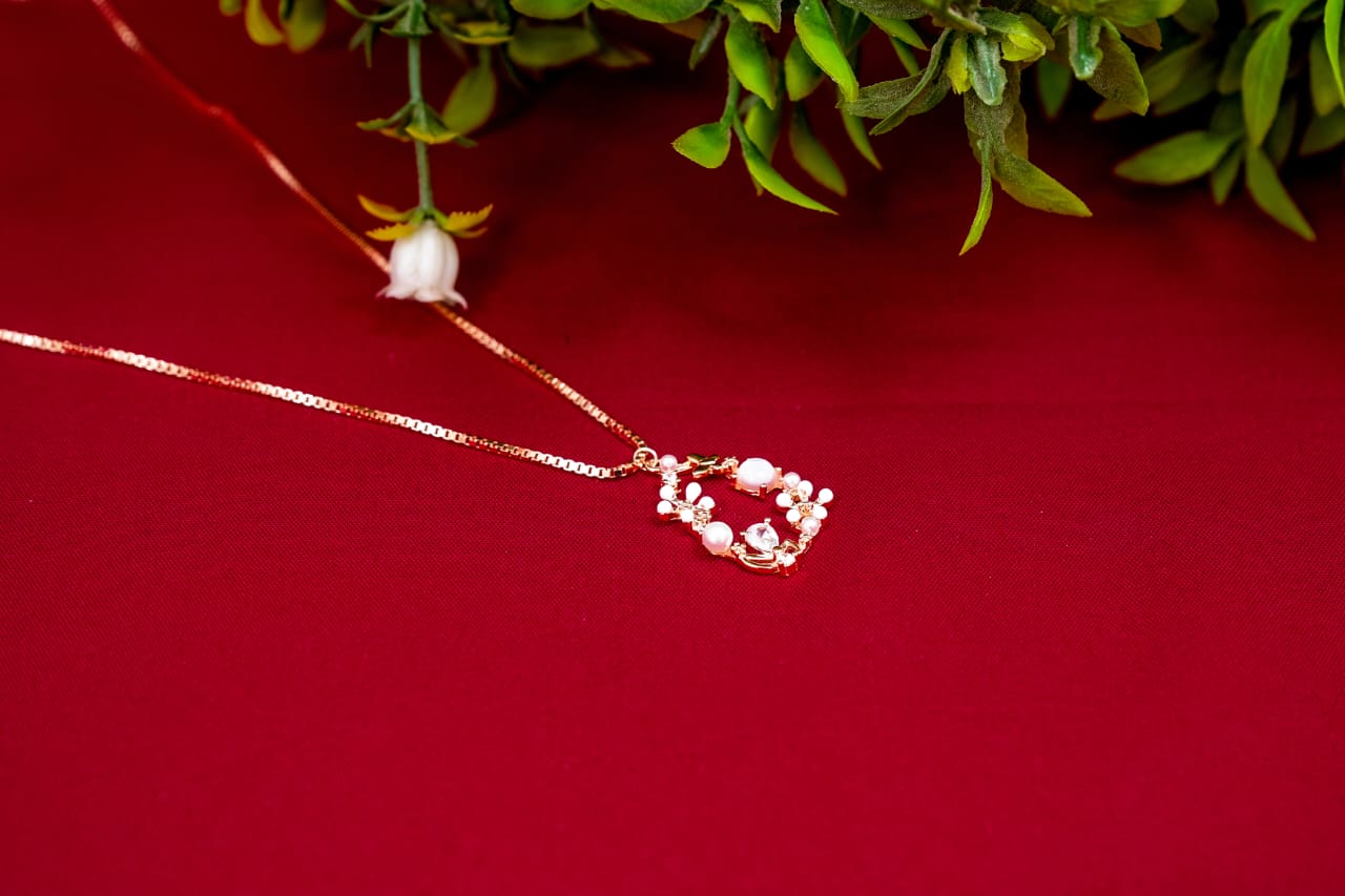 Floral Wreath Rose-Gold Pendant-925 Sterling Silver-ERAYA Jewellery