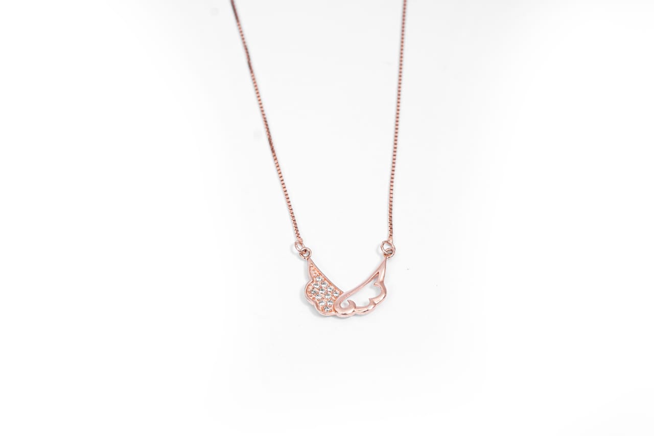 Angel Wing Rose-Gold Pendant-925 Sterling Silver-ERAYA Jewellery