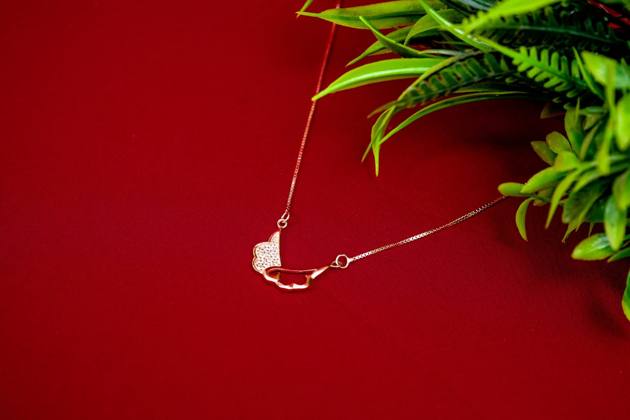 Angel Wing Rose-Gold Pendant-925 Sterling Silver-ERAYA Jewellery