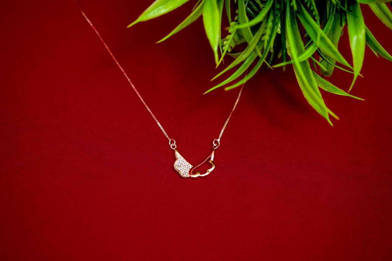 Angel Wing Rose-Gold Pendant-925 Sterling Silver-ERAYA Jewellery
