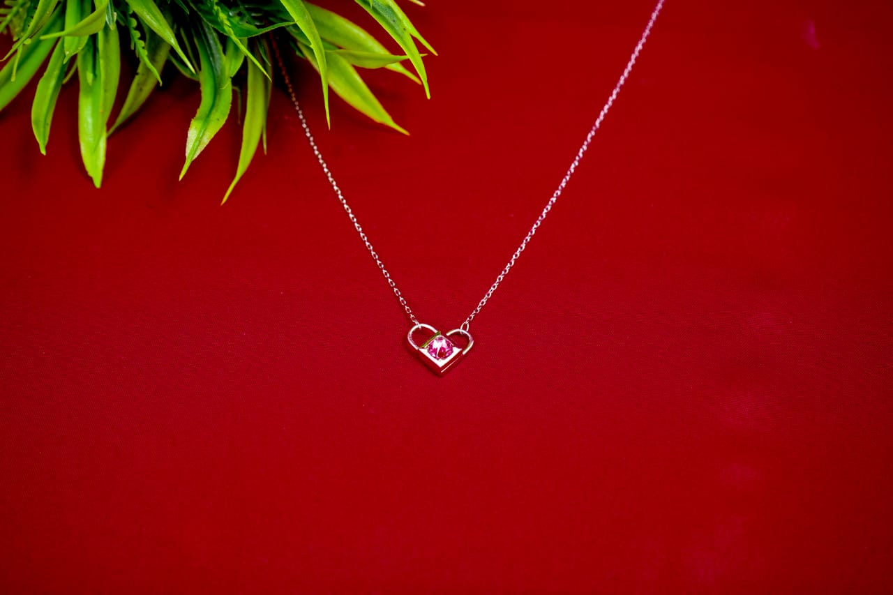 Heart Lock Silver Pendant-925 Sterling Silver-ERAYA Jewellery