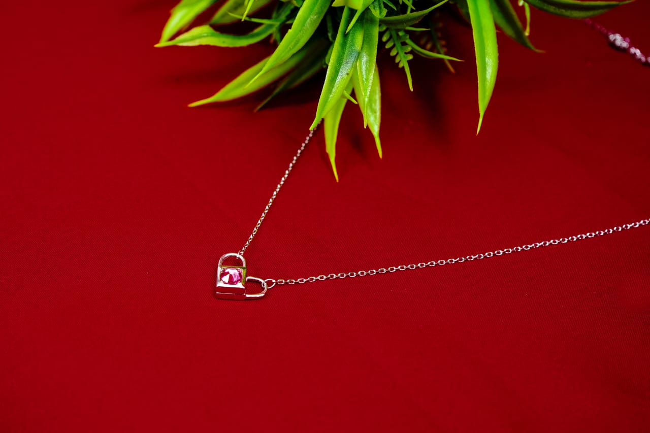 Heart Lock Silver Pendant-925 Sterling Silver-ERAYA Jewellery