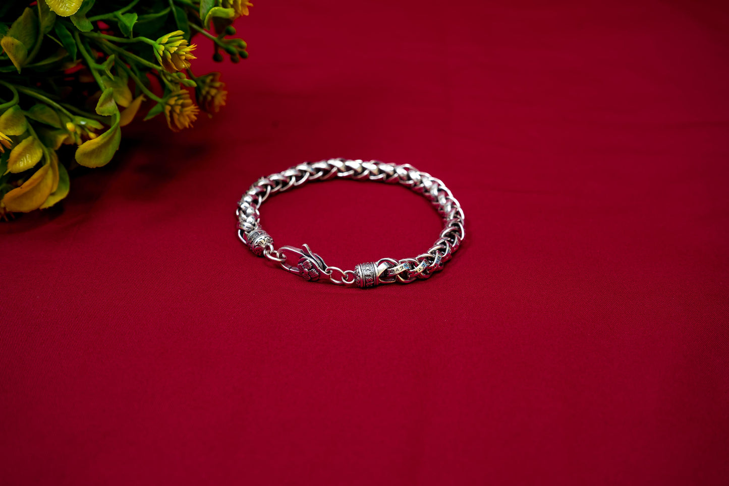 Silver Woven Link Bracelet