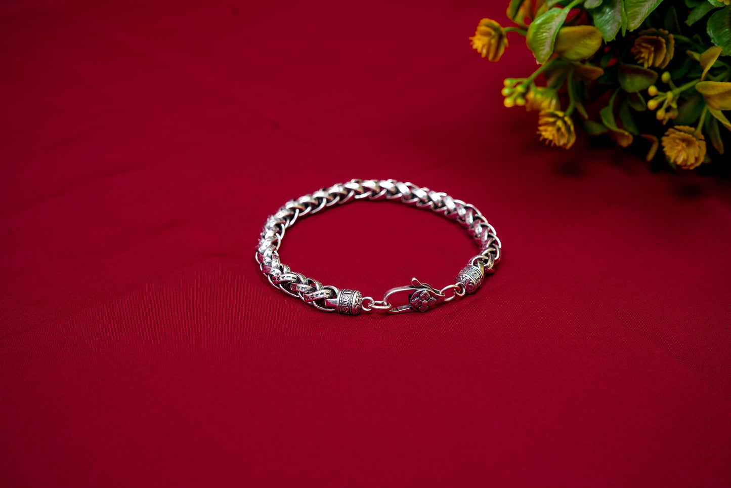 Silver Woven Link Bracelet