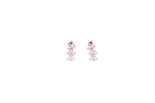 Triangle Cluster Stud Earrings-925 Sterling Silver-ERAYA Jewellery