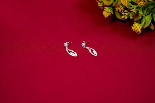 Petal Drop Crystal Earrings-925 Sterling Silver-ERAYA Jewellery