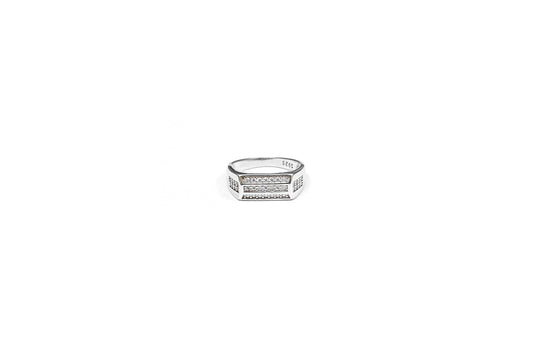 Channel Set Crystal Silver Ring-925 Sterling Silver-ERAYA Jewellery