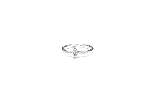 Diamond Shaped Solitaire Ring-925 Sterling Silver-ERAYA Jewellery