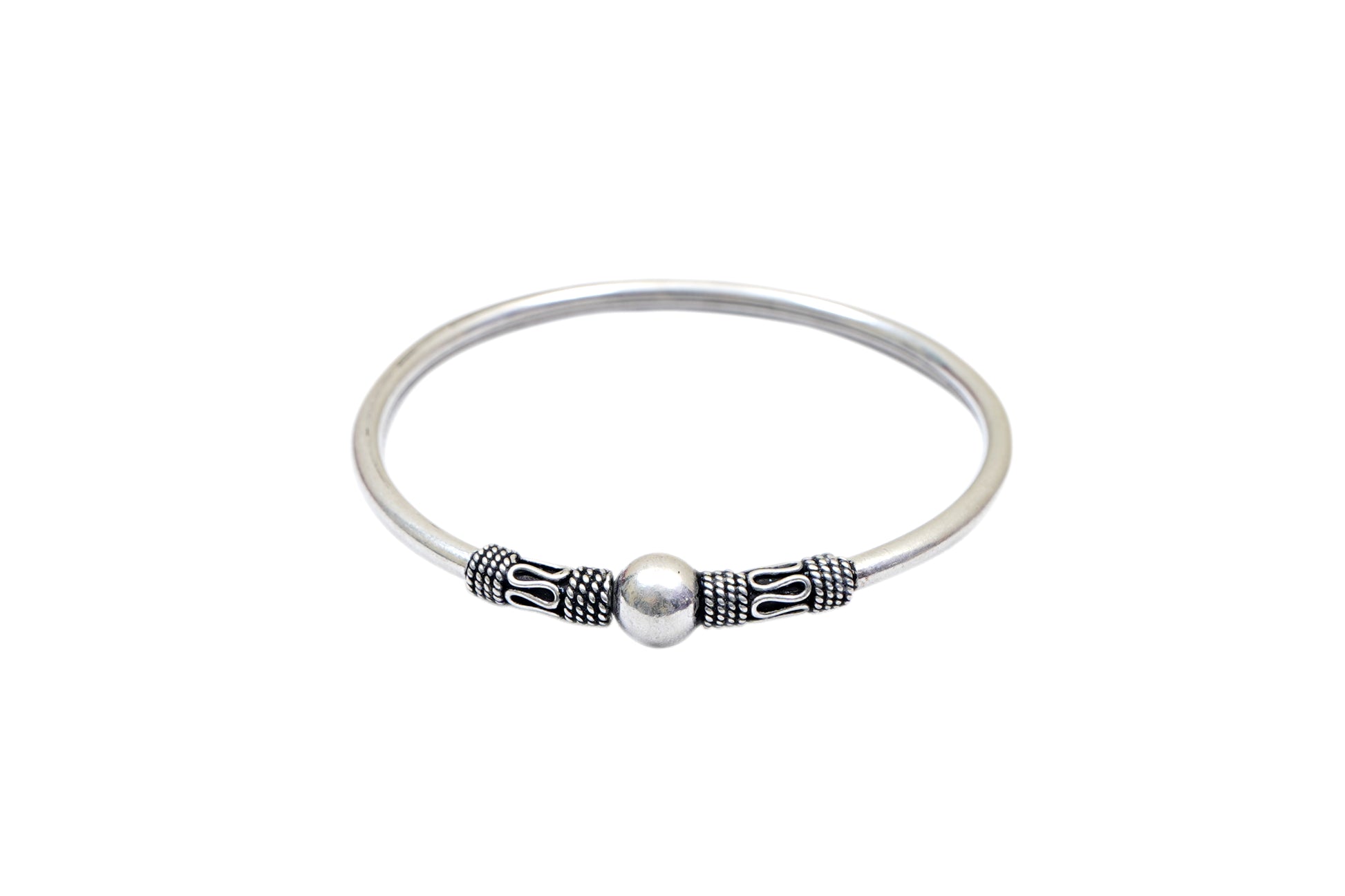 Oxidized Silver Cuff Kada-925 Sterling Silver-ERAYA Jewellery