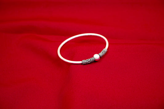 Oxidized Silver Cuff Kada-925 Sterling Silver-ERAYA Jewellery