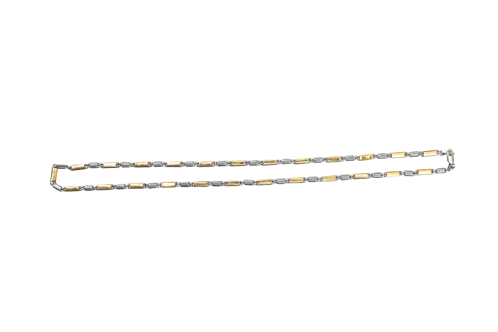 Two-Tone Rectangular Link Chain-925 Sterling Silver-ERAYA Jewellery