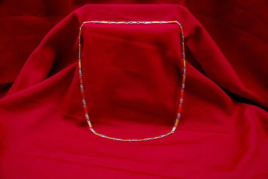 Two-Tone Rectangular Link Chain-925 Sterling Silver-ERAYA Jewellery