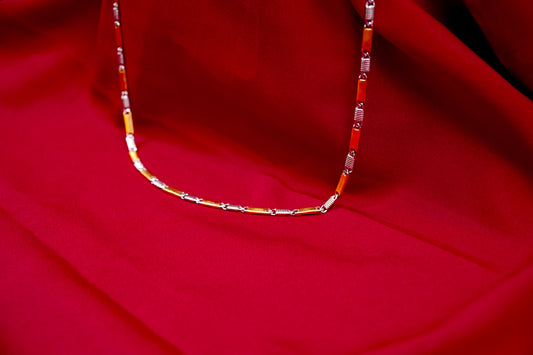 Two-Tone Rectangular Link Chain-925 Sterling Silver-ERAYA Jewellery