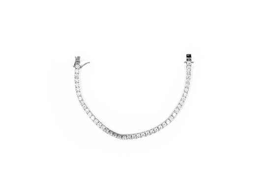 Square Cut Crystal Tennis Bracelet-925 Sterling Silver-ERAYA Jewellery