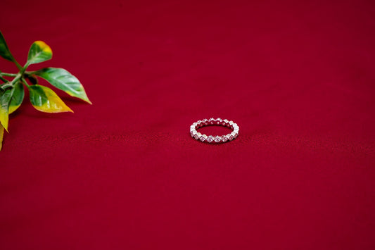 Eternity Band Solitaire Ring-925 Sterling Silver-ERAYA Jewellery