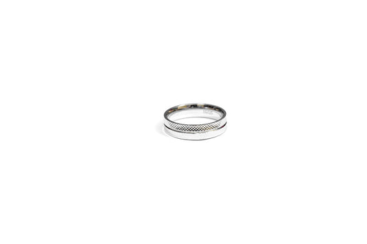 Grooved Edge Silver Ring-925 Sterling Silver-ERAYA Jewellery