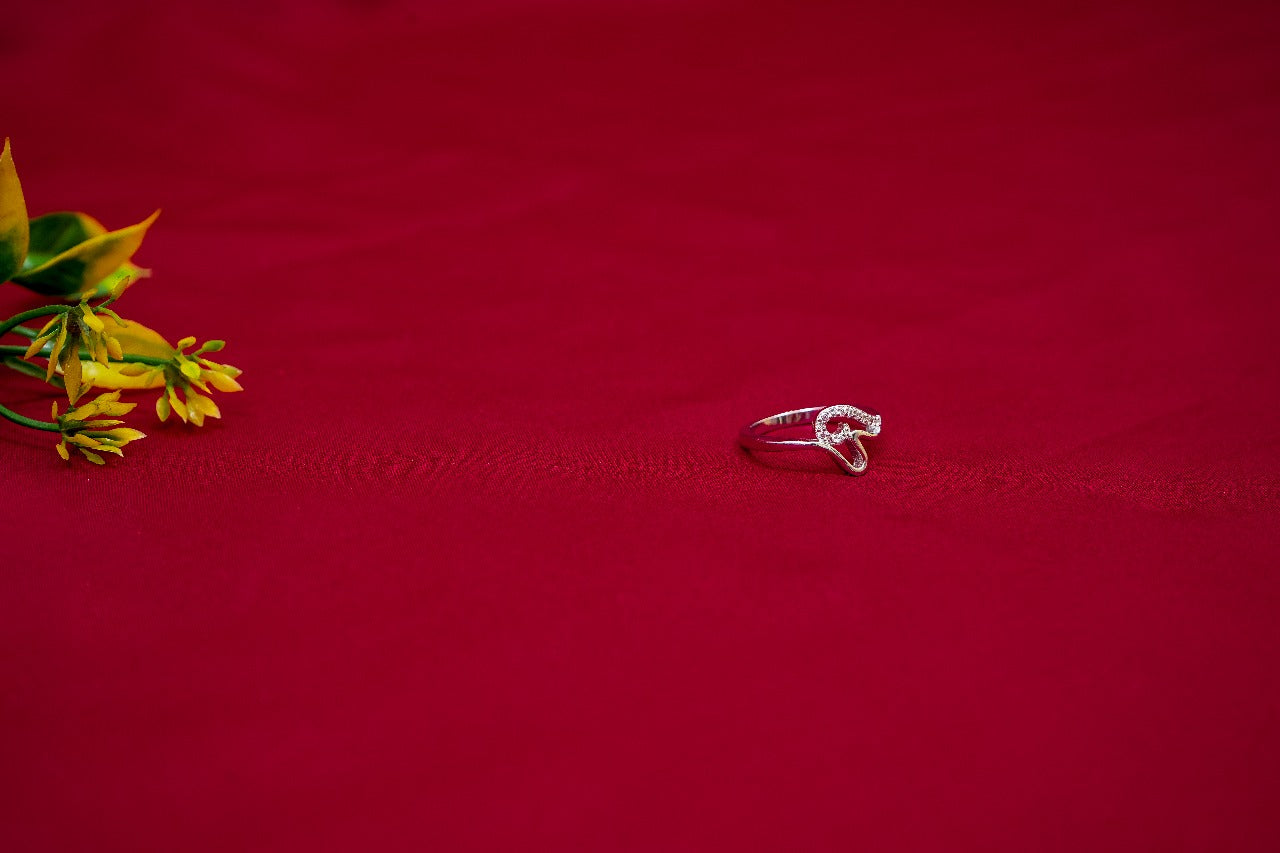 Heart Crystal Silver Ring-925 Sterling Silver-ERAYA Jewellery