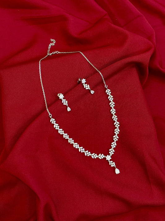 Floral Crystal Choker Necklace - Eraya Jewellery