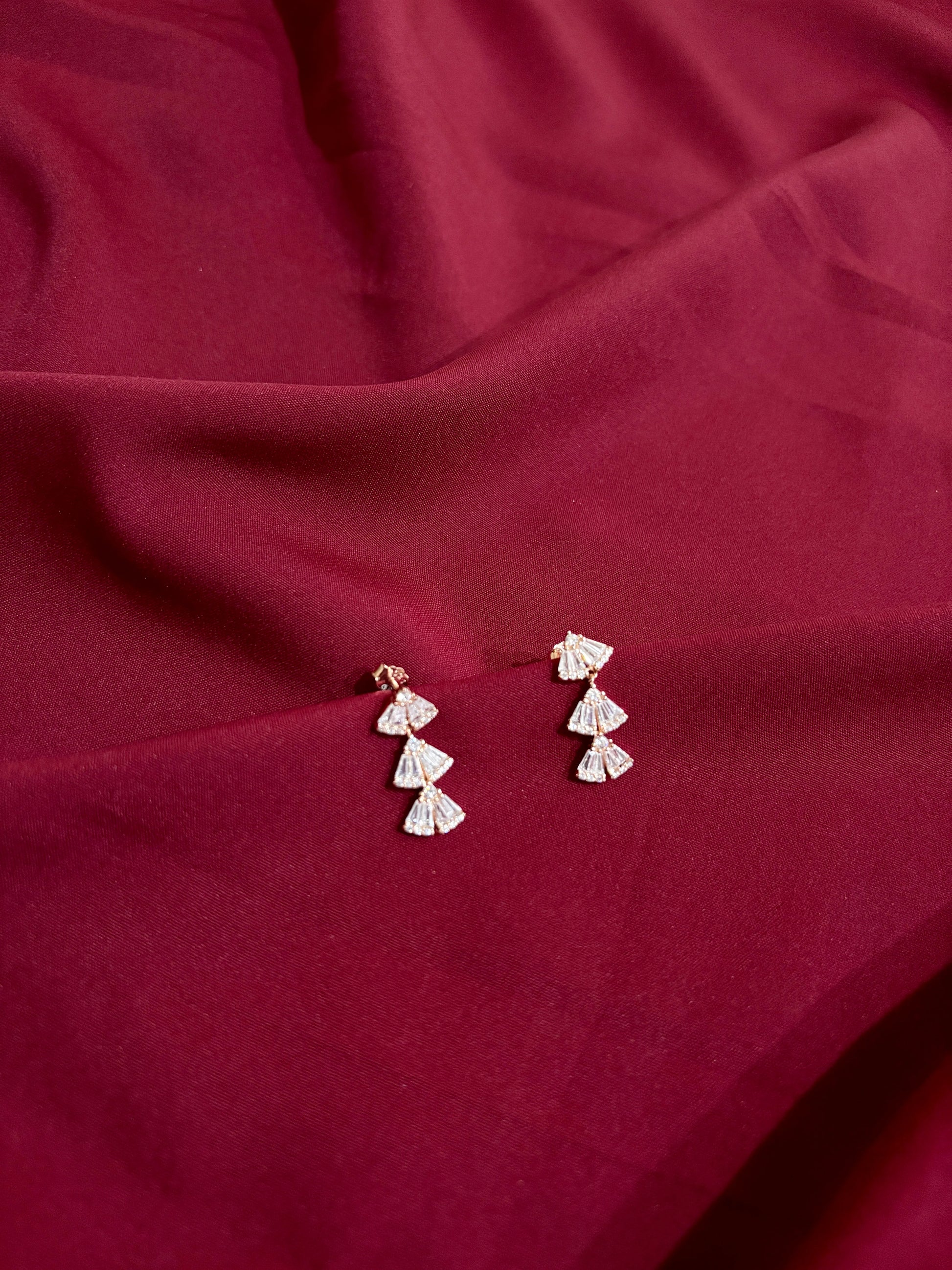 Triangle Cluster Stud Earrings - Eraya Jewellery