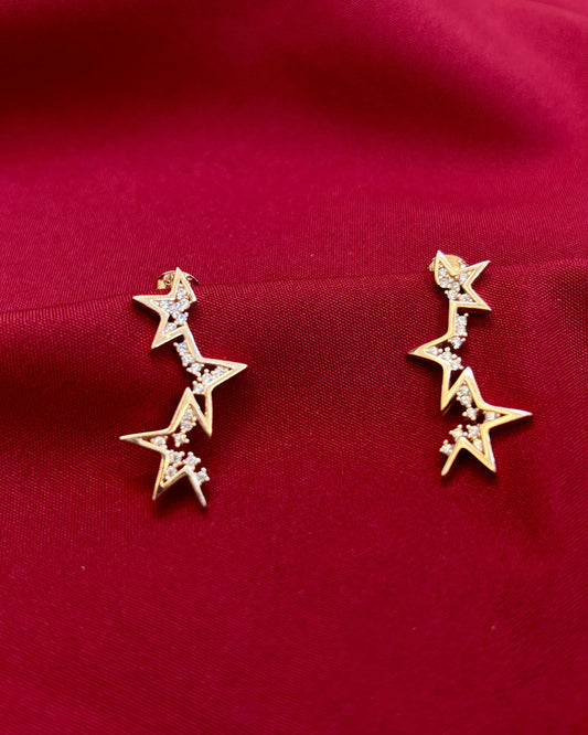 Celestial Cascade Star Drop Earrings - Eraya Jewellery
