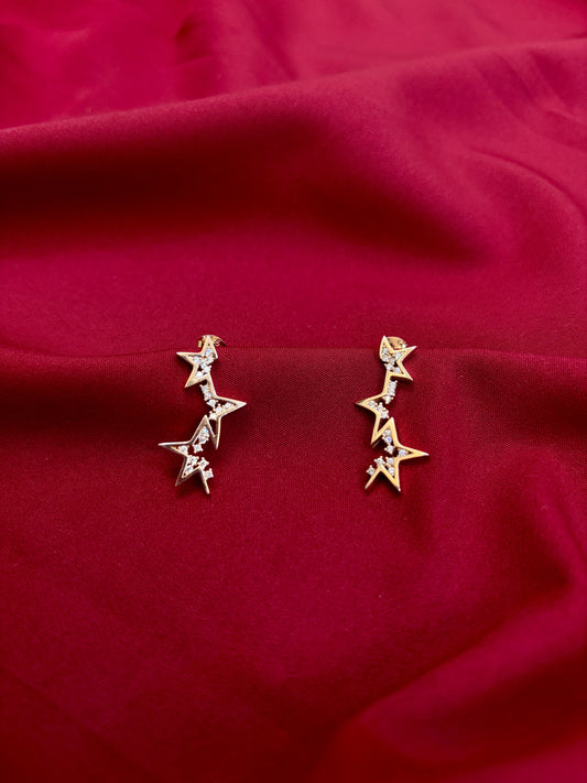 Celestial Cascade Star Drop Earrings - Eraya Jewellery