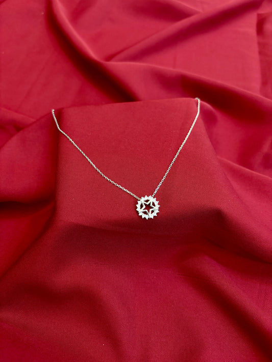 Starburst Crystal Silver Pendant - Eraya Jewellery