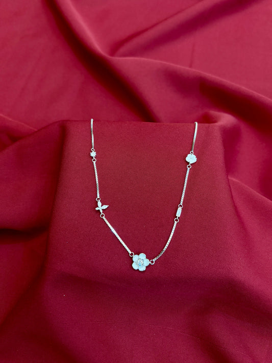 Floral Butterfly Silver Pendant - Eraya Jewellery